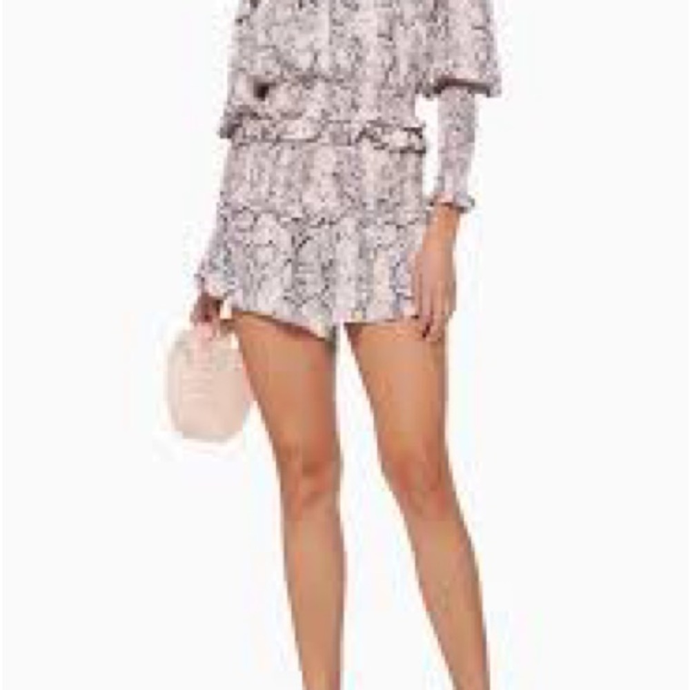 Elliatt Blush Pink and Black Printed top and skirt set.